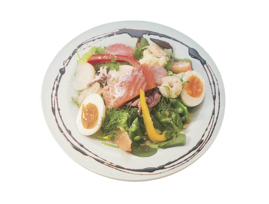 「むさしの野菜の美食家の贅沢サラダ〜魚介の料理のサラダ~」(1,550円) shop_DMA-170209_181903