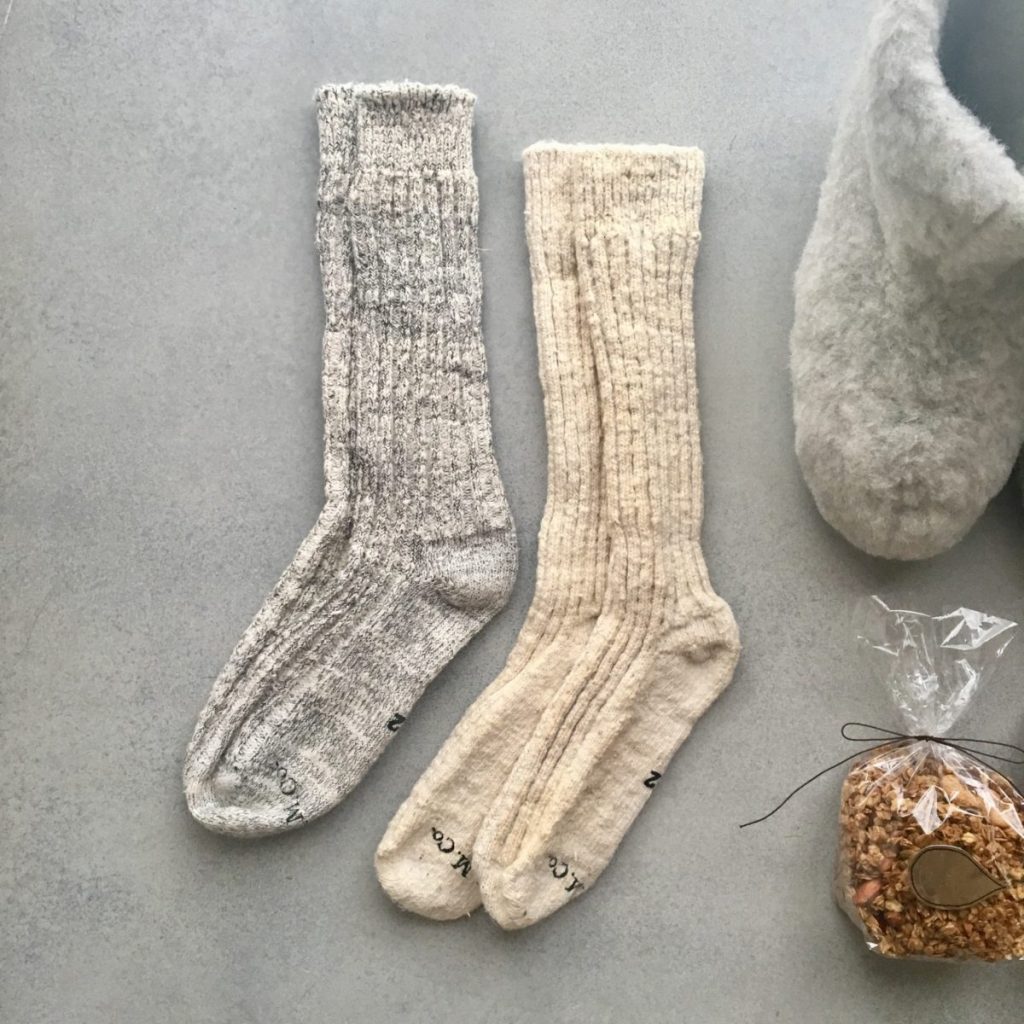 「ガラ紡 ORGANIC SOCKS」3600円 オールドマンズテーラー