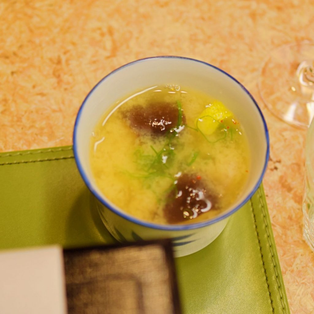 味噌仕立てのシーフード味噌スープ Studio +G GINZA