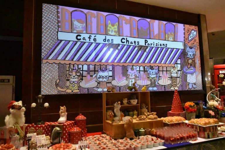 オシャレなにゃんこたちがプロジェクションマッピングで動きます。 DSC_0199