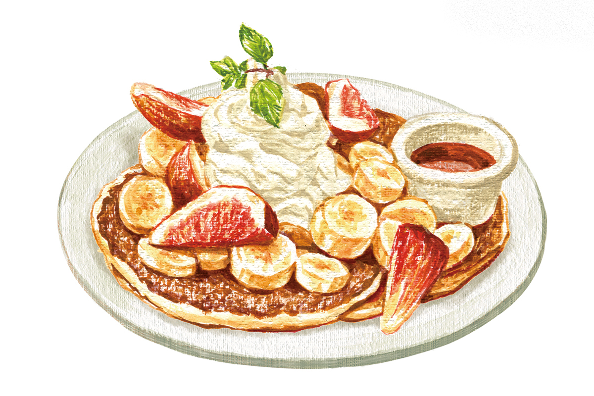「いちじく&バナナ&ホイップクリームパンケーキ」1,080円（税込）