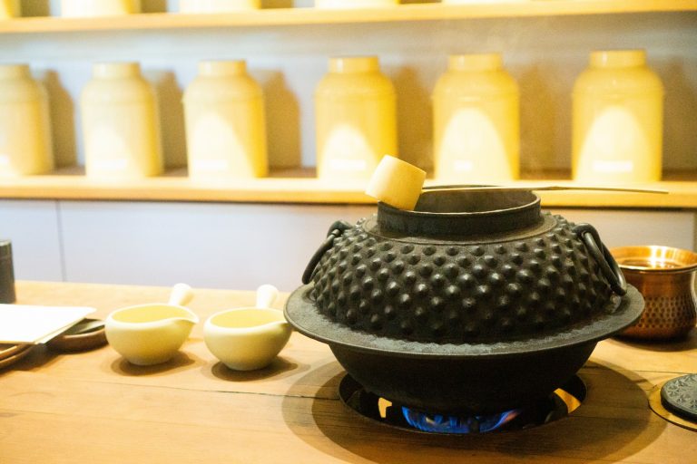 茶釜からは湯気がもくもく! 静岡 chagama