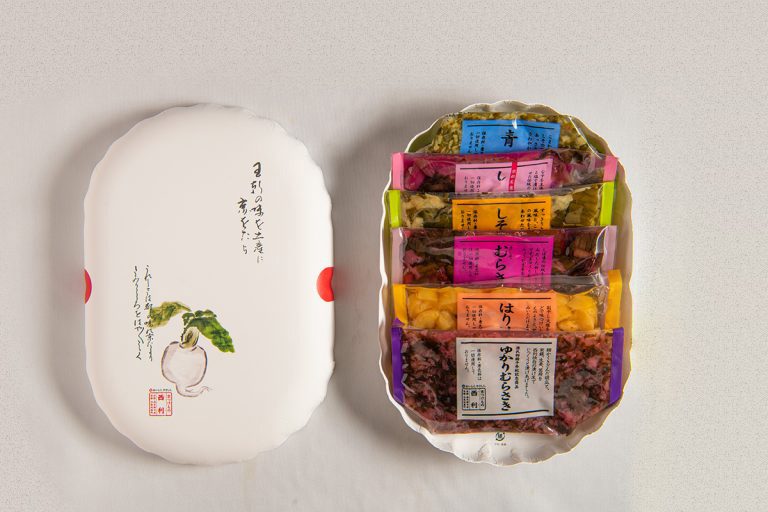 「京つけもの詰合せ」6種入り1, 242円(各税込) DSC3267-768x512