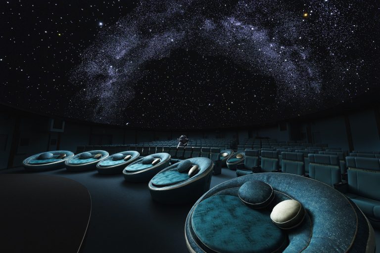 ドーム2の、座り心地を追求した「銀河シート」。