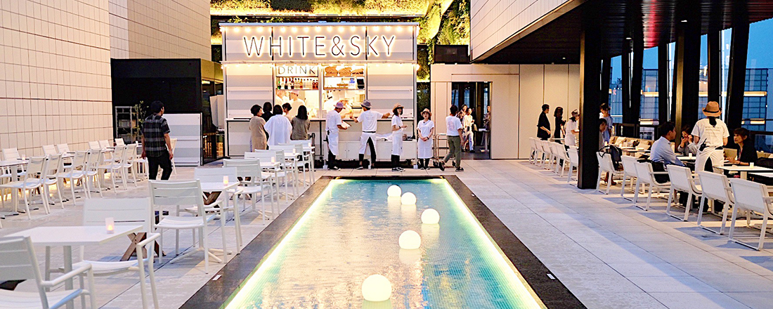 東急プラザ銀座 のプールサイドビアガーデン White Sky Poolside Beer Garden が期間限定オープン Report Hanako Tokyo