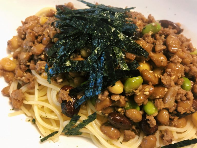 自分の昼食に作った納豆パスタ(味付けは醤油・味醂・ごま油・だしの素) 9A0162B1-A068-41CA-8C99-1452E666B610
