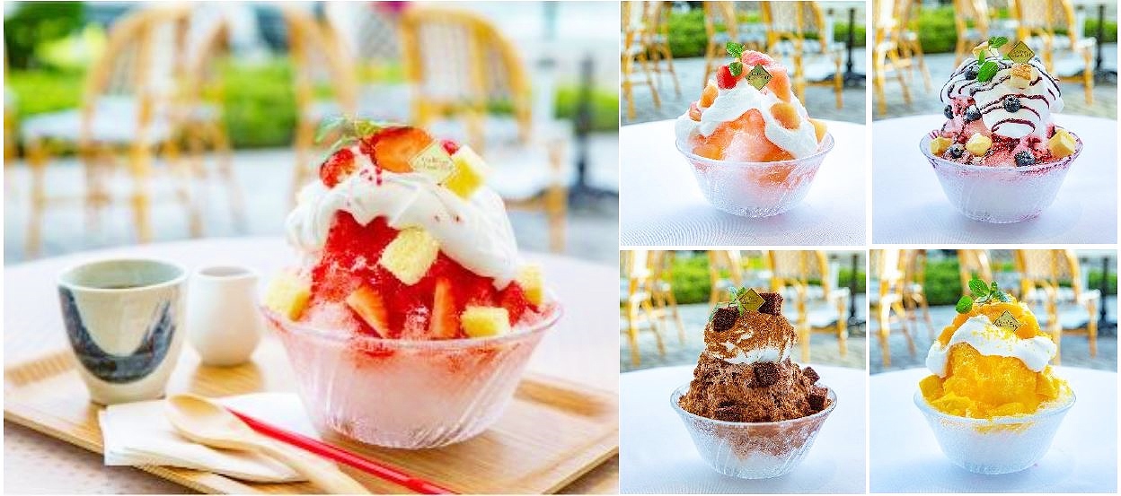 フルーツ盛り盛りな「夏のCold Sweets Collection ～シェフパティシエオリジナルかき氷～」（1,300円～）。