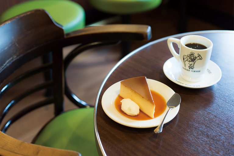 コーヒー450円、プリン400円(各税込) 京都 高木珈琲烏丸店