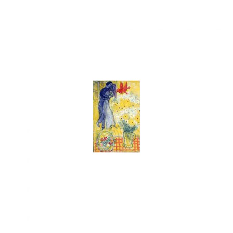 マルク・シャガール《 恋人たちとマーガレットの花》 1949-1950年　油彩／カンヴァス 73.0×46.9㎝ ポーラ美術館蔵 ©ADAGP, Paris&JASPAR, Tokyo, 2019, Chagall® C2970