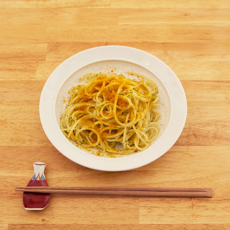 シメにおすすめの「からすみのスパゲッティ」980円。 てら屋 祖師ヶ谷大蔵