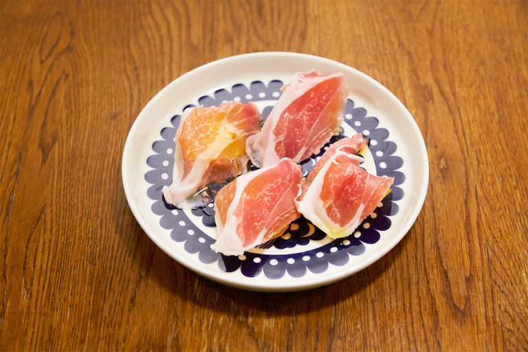 「柿とパルマ産生ハム」1,700円 春風駘蕩 祖師ヶ谷大蔵