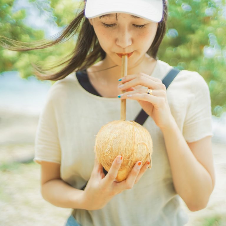 #ココナッツジュース #初体験 タヒチ/タヒチ島・モーレア島