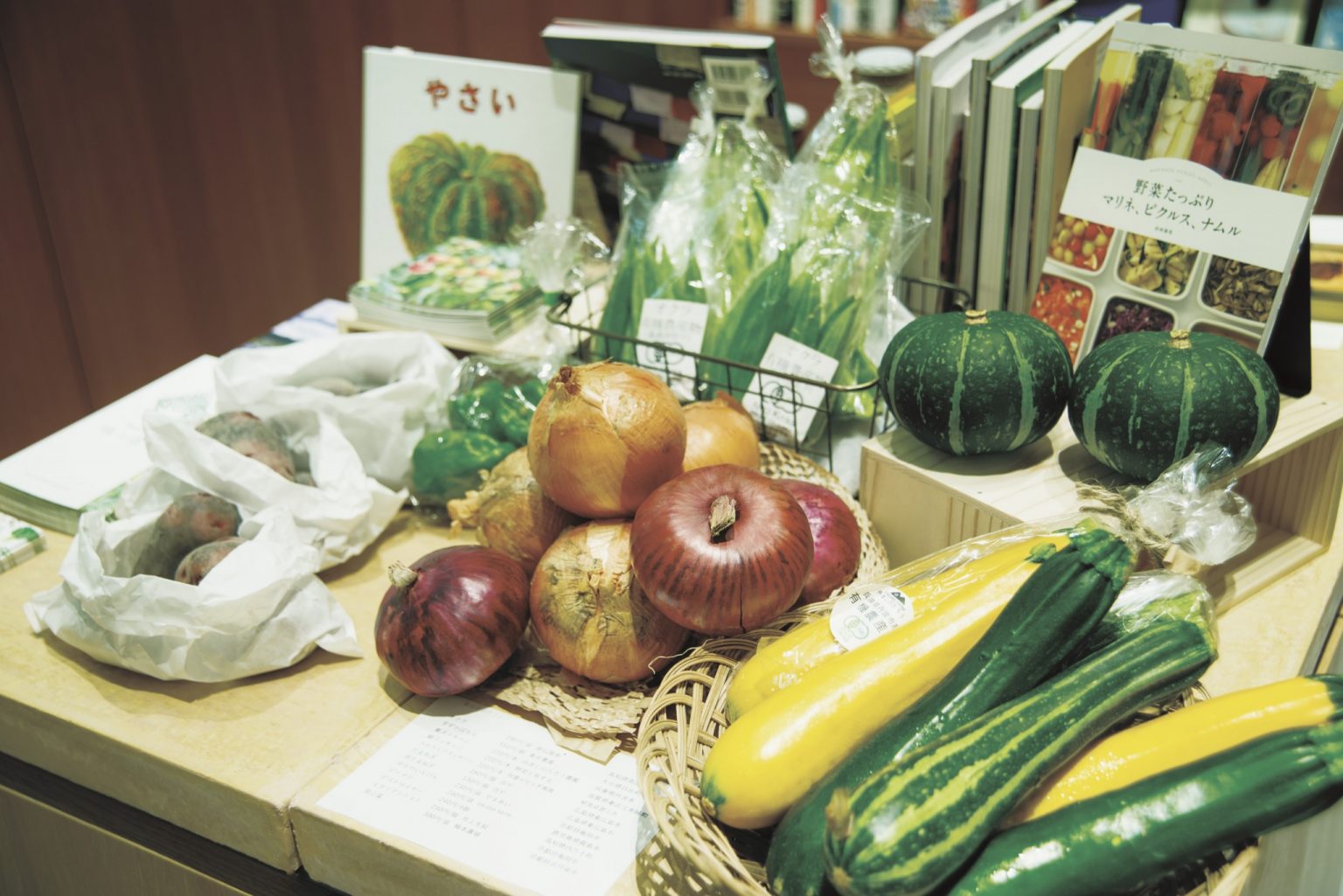 京都を中心に約250軒の取引農家から届く野菜類。