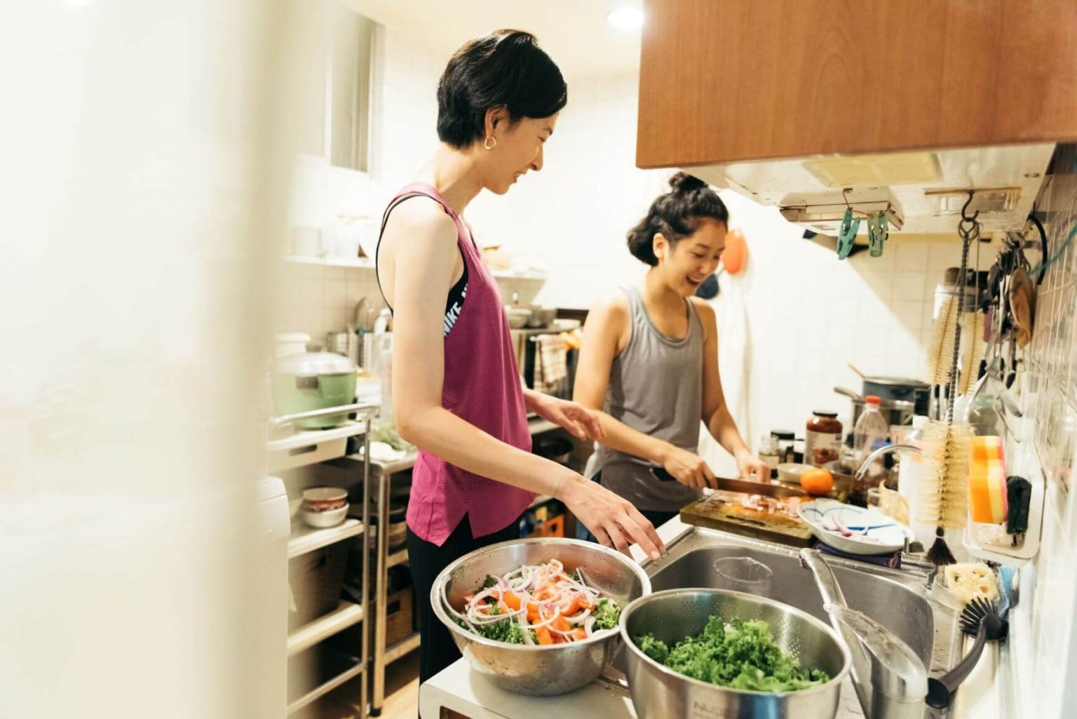 食事は自炊というタフィー。野菜と適度のタンパク質を摂るようにしている。