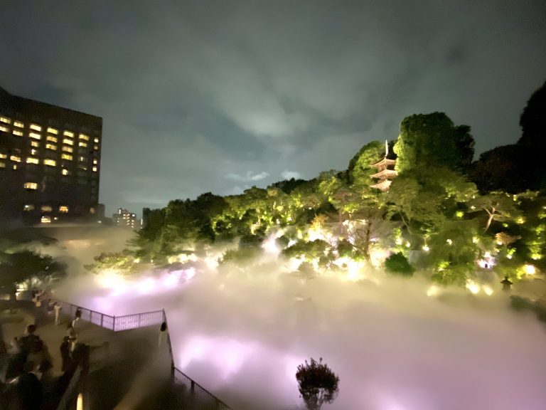 庭園から見る東京雲海の様子。 ホテル椿山荘東京雲海16