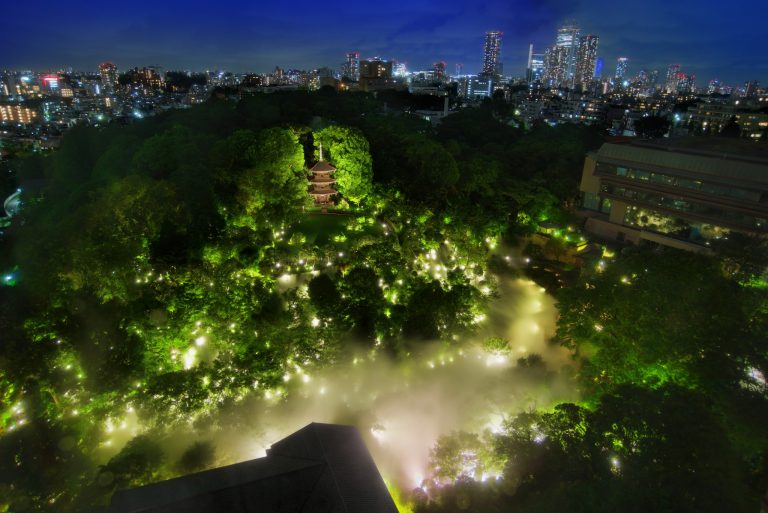 客室から見える東京雲海の様子。 ホテル椿山荘東京雲海21