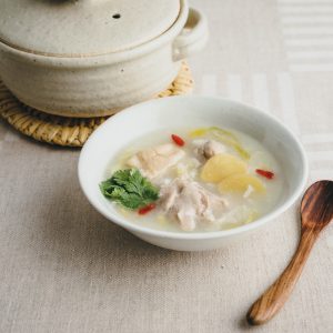 「しょうがたっぷりお手軽参鶏湯」