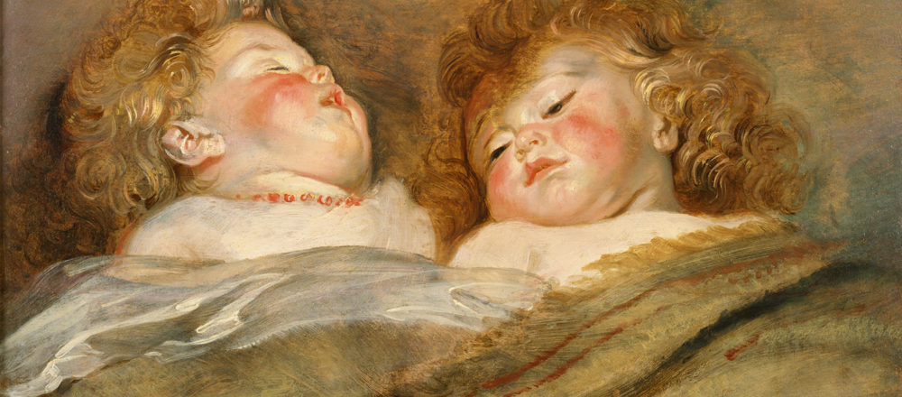ペーテル・パウル・ルーベンス《眠る二人の子供》1612-13年頃 油彩、板 50.5×65.5cm  国立西洋美術館蔵