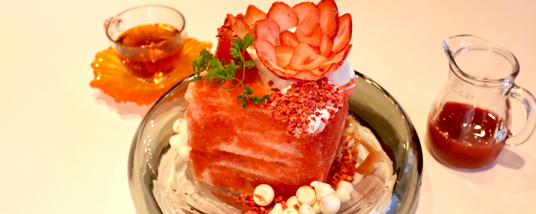 ショートケーキ風のかき氷 月島 カフェシチリア ザ パーラー がオープン Food Hanako Tokyo