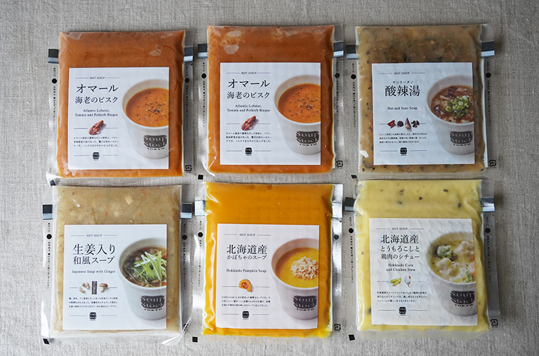 「選べる6スープセット/カジュアルボックス」4,350円（税・送料込）。