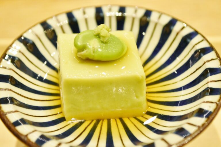 ホッコリとした春の味「そらまめ豆腐」。