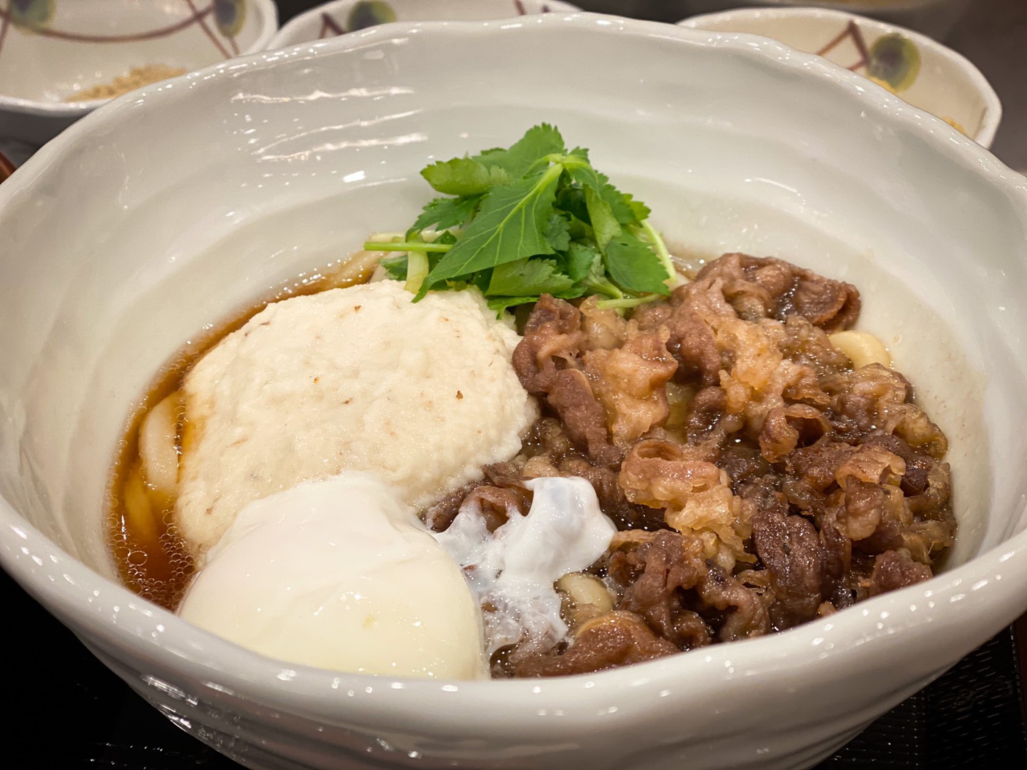 丸亀製麺『神戸牛と大和芋のとろ玉うどん』