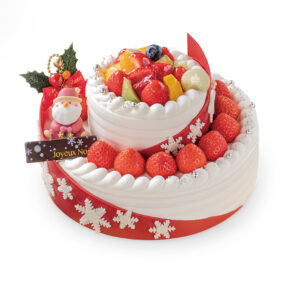 2段重ねの夢のようなクリスマスケーキ「シャトー レーヴ」19,440円（数量限定）。
