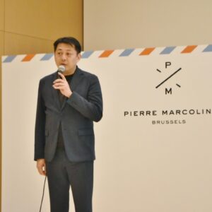 「日本の皆様へ本国の味をより感じて、世界を旅してもらいたい。」とPIERRE MARCOLINI JAPAN 代表取締役の蒲田氏。