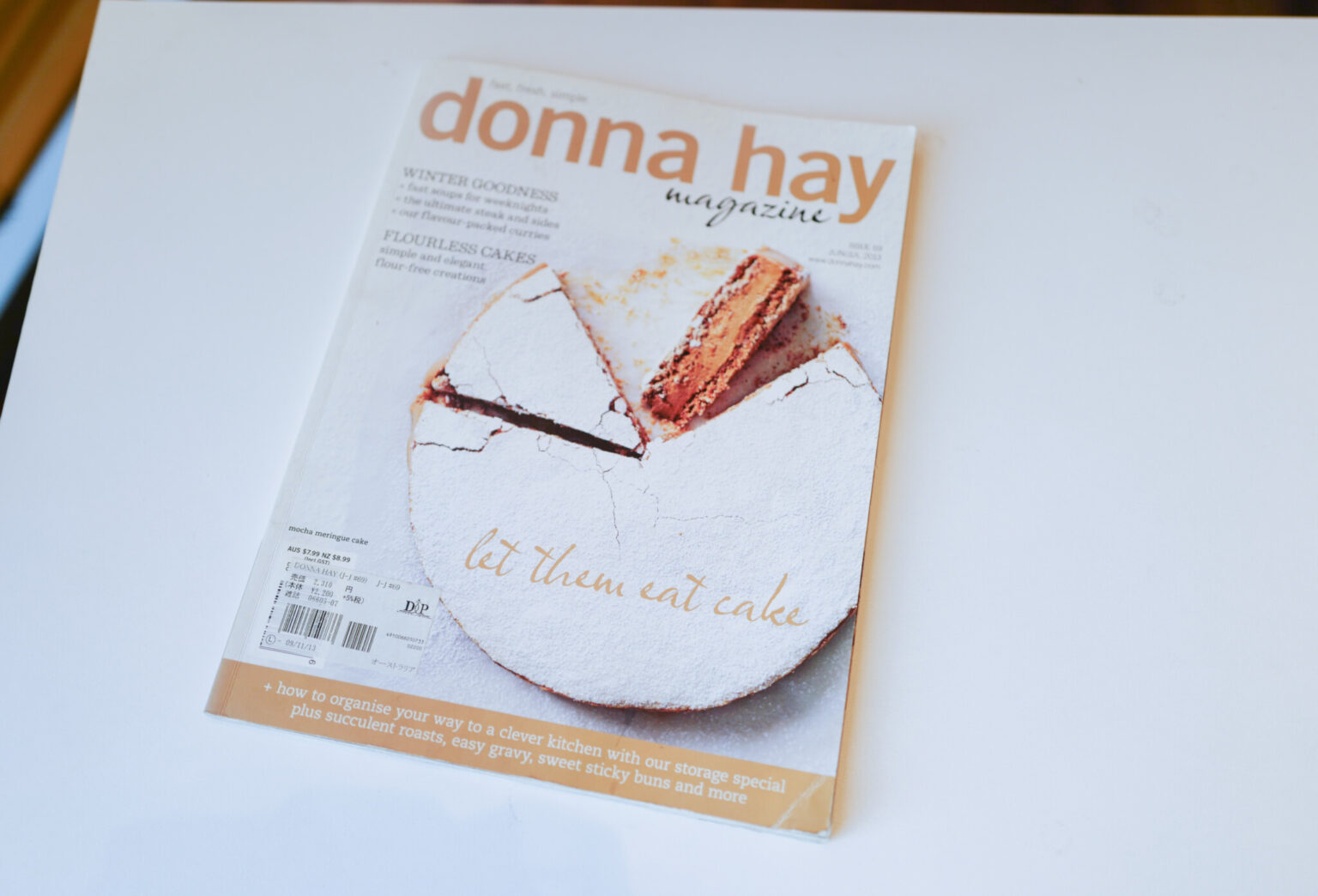 オーストラリアの有名なフードスタイリスト、donna  hayさんのお菓子の雑誌。お菓子本を作る際に参考にされたのだそう。