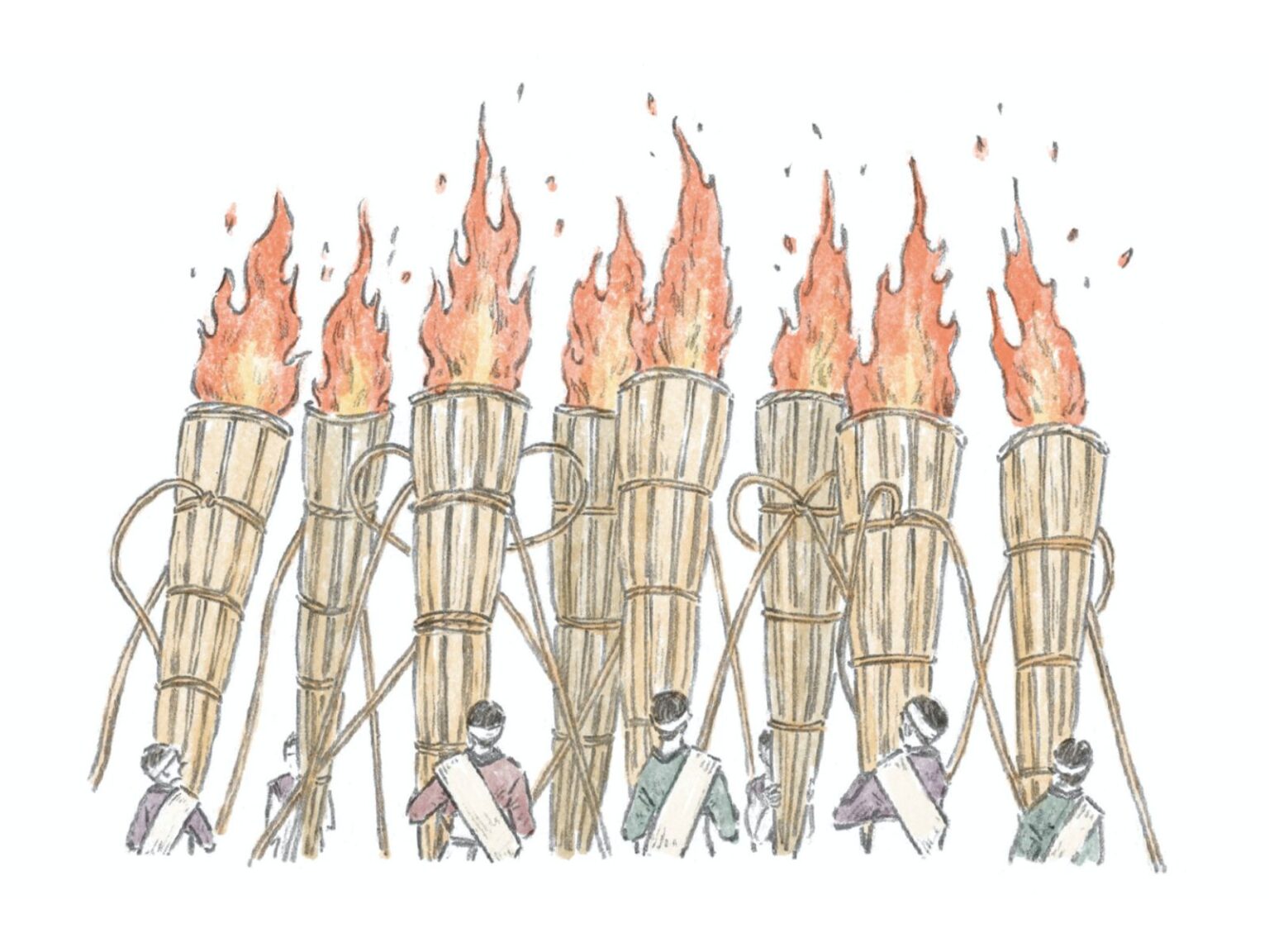 〈 由岐神社 〉の鞍馬の火祭