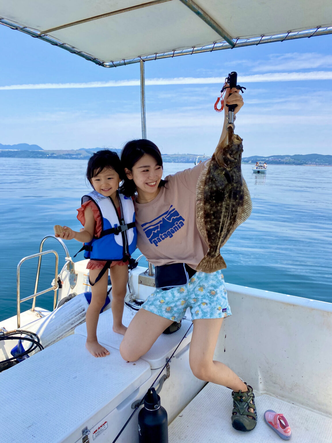 「長崎湾で初めて釣りを体験。大きなヒラメを釣りました」