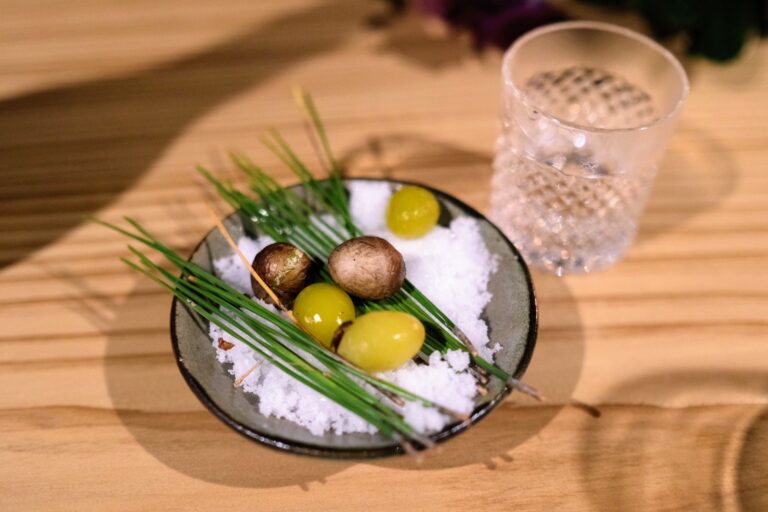 薪火で焼いた銀杏もサービス。