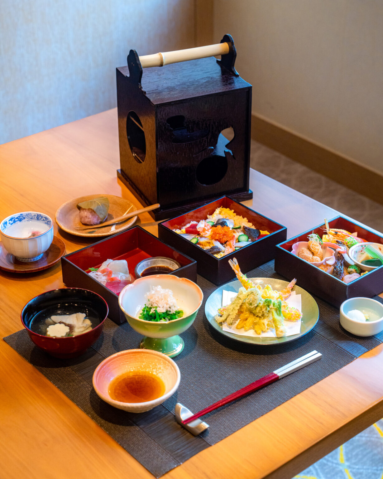 #日本料理〈弁慶〉#お花見三段弁当