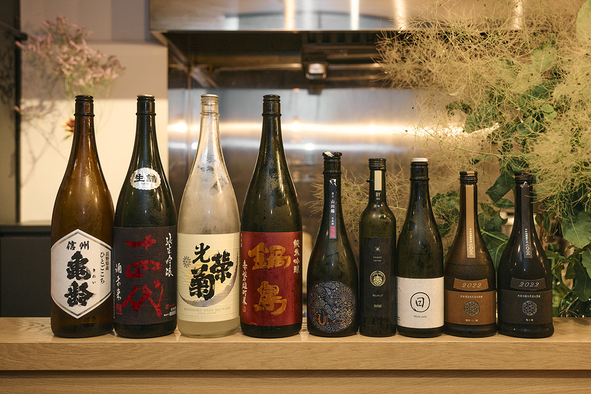 おすすめは心ゆくまで日本酒を堪能できるペアリングコース。