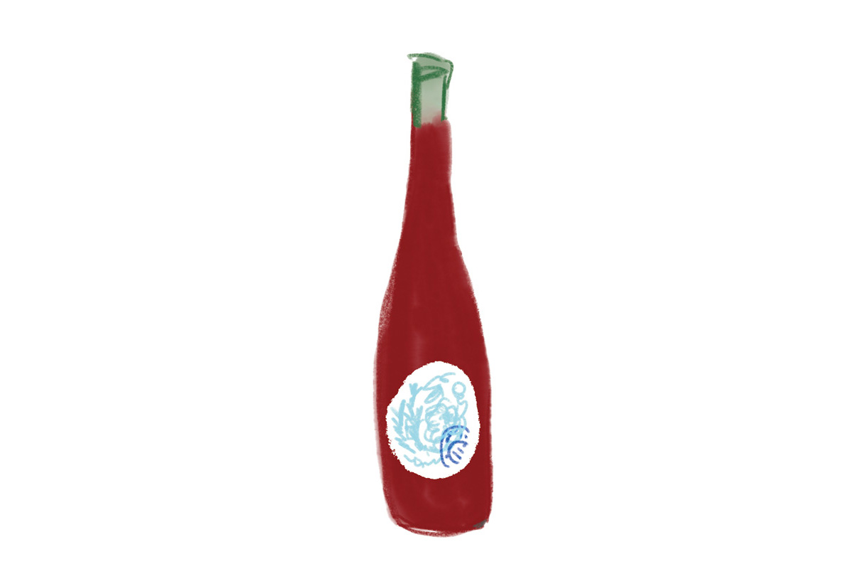 生産者：オリヴィエ・コエン
商品名：キャルト・ポスタル 2022（赤）
生産地：フランス（ラングドック）
価格：グラス（60㎖）700円、ボトル4,180円