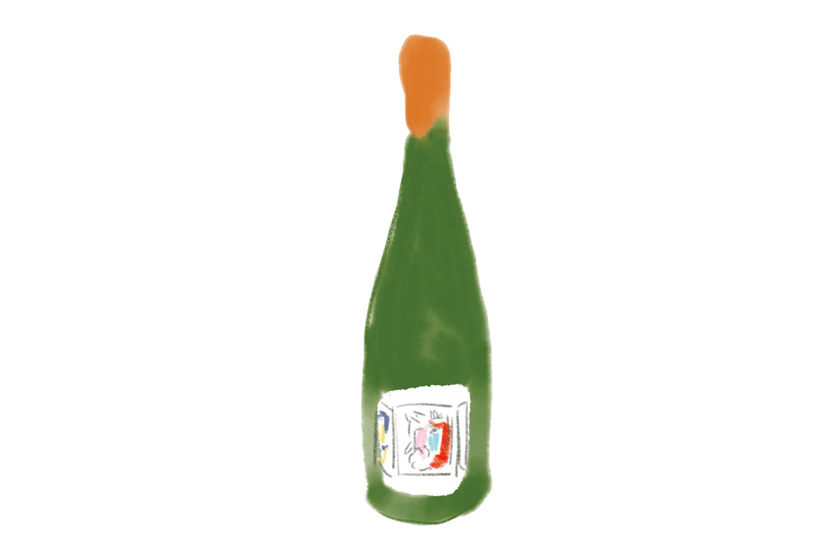 生産者：ティモテ・ストロエベル
商品名：NV シャンパーニュ “トリプティック”（白泡）
生産地：フランス（シャンパーニュ）
価格：グラス（90㎖）2,000円、ボトル12,100円
