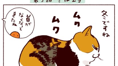 【猫マンガ】「わたしうりひめよ」第5話「冬は土手」｜スケラッコ
