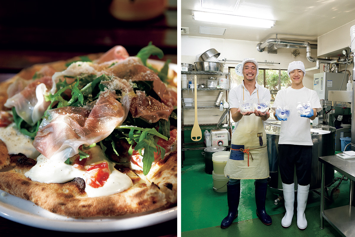 イタリアのプーリアで学んだチーズと、ナポリで学んだピザを鎌倉で。「べべ」2,090円は平日のディナータイムや週末のアラカルトで注文できる。