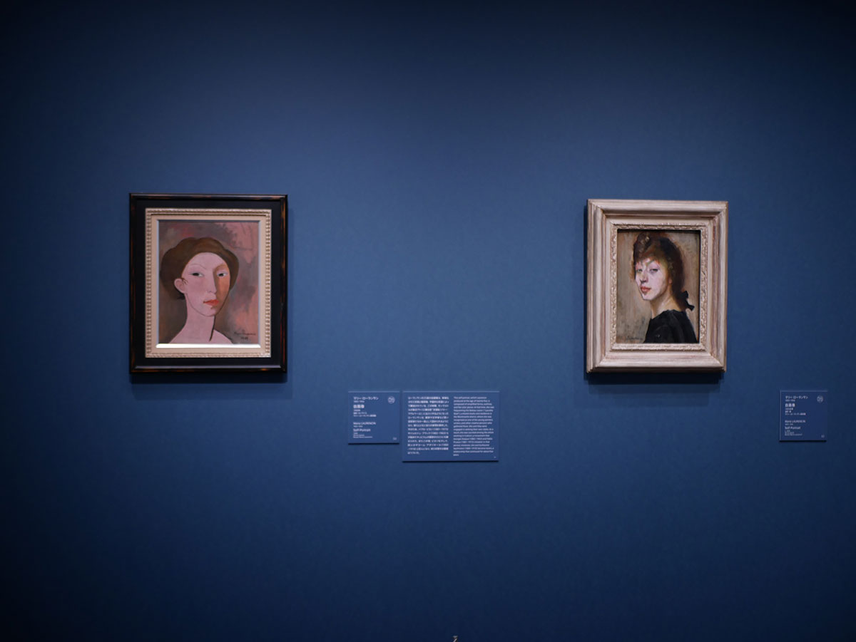 《自画像》1908年、《自画像》1905年、共にマリー・ローランサン美術館蔵