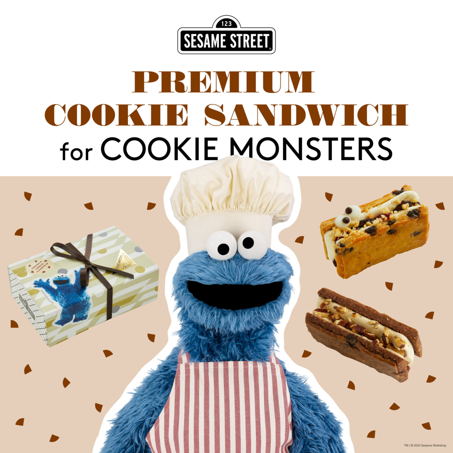 2024年4月14日からは、セサミストリートとのコラボレーションで、クッキーモンスターのためのチョコチップクッキーサンド「プレミアムクッキーサンドイッチ for クッキーモンスターズ 」が発売。クッキーモンスターの大ファンである平野さん念願の企画。
