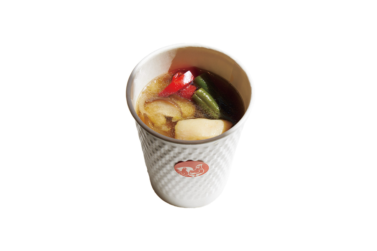 この日の日替わりスープは具だくさんの「春雨スープ」Rサイズ350円。