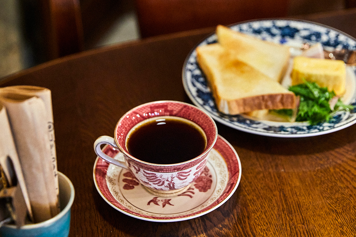 京都　ネクタイコーヒー／島原のドリンクとフード