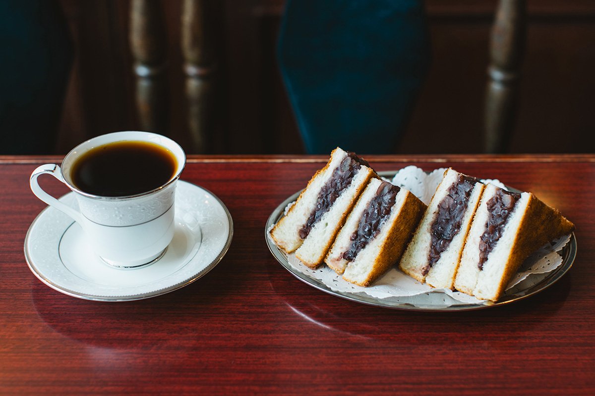 京都　喫茶パーチのあんバターサンド