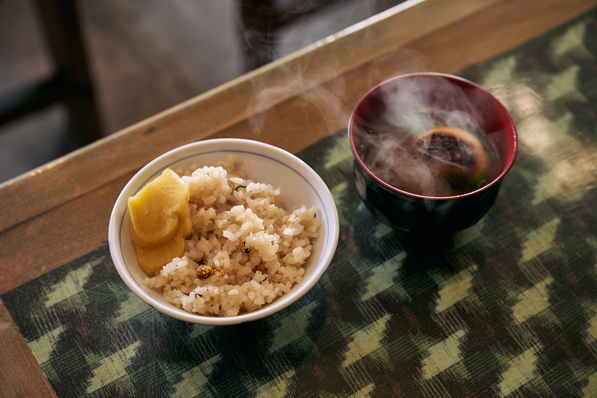 海女さんがふるまう炭焼きの海鮮ランチ「海女小屋相差かまど」のシメ。