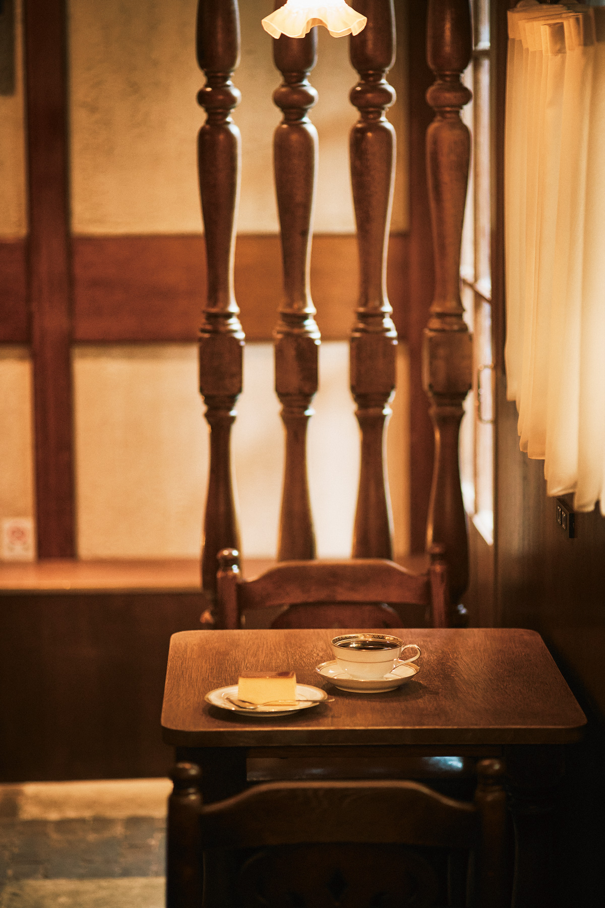 喫茶サテラのテーブル