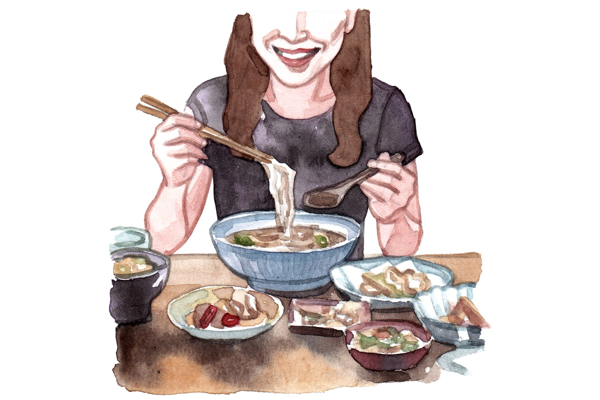 食事風景のイメージイラスト