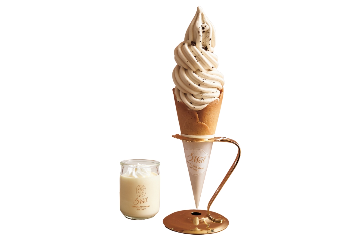横浜駅西口の横浜髙島屋のおすすめのS.Weil by HOTEL NEW GRAND横浜髙島屋店のババロアとモカソフトクリーム