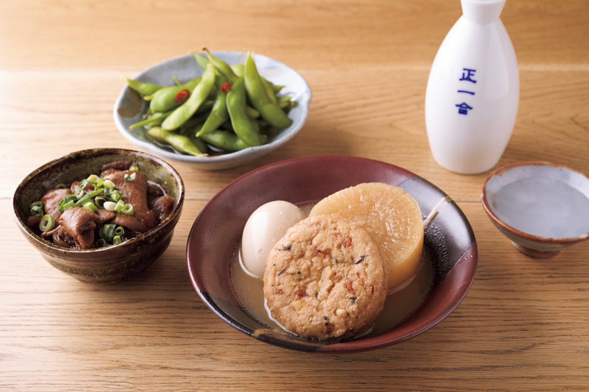 横浜駅西口のCIAL横浜のおすすめハマチカ酒場のおでん3種盛り