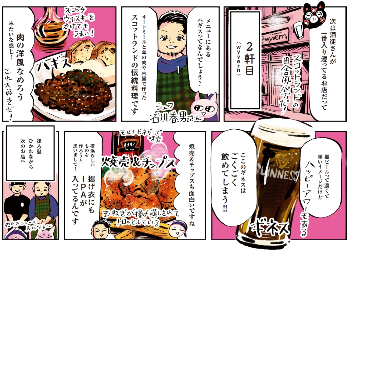 谷口菜津子さんによる野毛ふたり飲み漫画