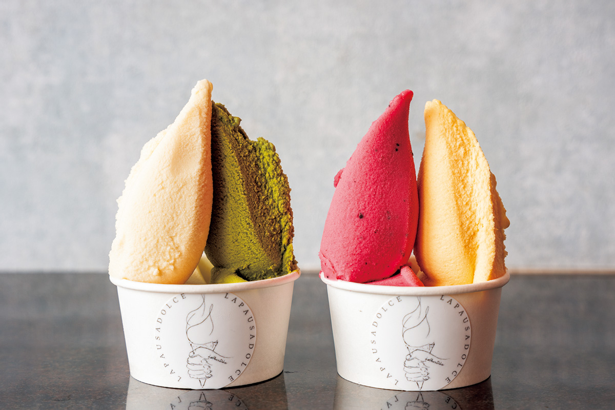 沖縄の与那原エリアにあるLa Pausa Dolceのアイス